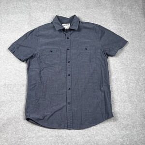 EXPRESS Shirt Mens Medium Blue Soft Wash Standard Fit Button Down MEDIUM